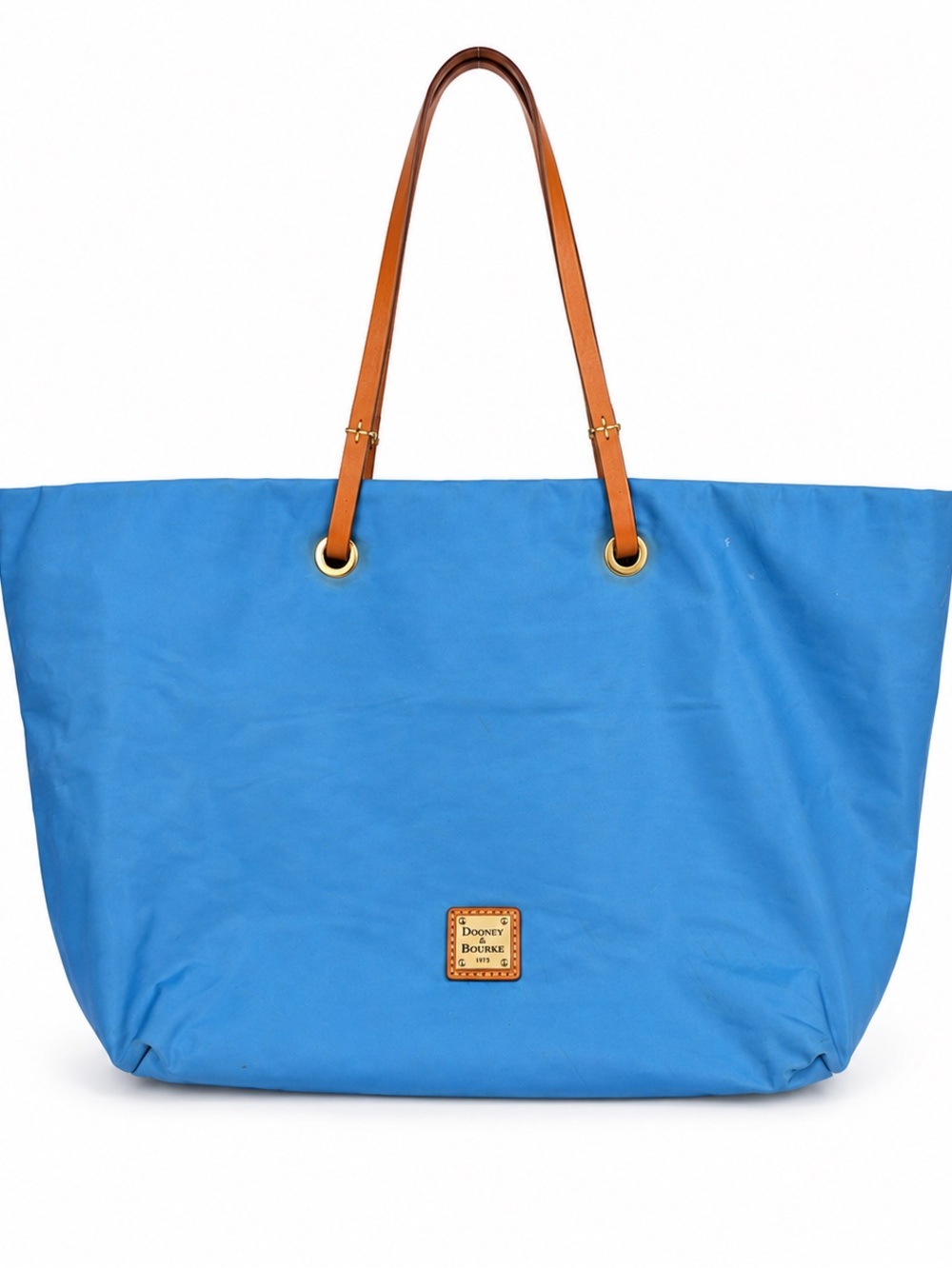 Dooney & Bourke Blue Nylon Tote Bag | Large Shoulder Bag | Red Interior